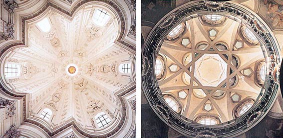 Купола церквей Сант Иво де Сапиенциа, Риме, Борромини, и Сан-Лоренцо, Турин, Гварини - www.Arhitekto.ru