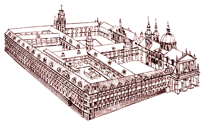 Клементинум - бывший иезуитский колледж, сейчас Государственная библиотека, Прага. Общий вид - www.Arhitekto.ru